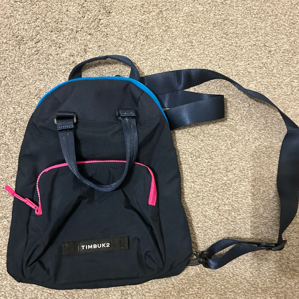 Timbuk2 Dark Blue Backpack with Pink Highlights
